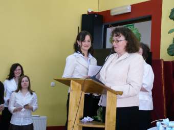 Po�egnanie absolwent�w LO w �egocinie. Pani Teresa Stacho�.