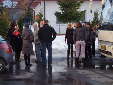 Przyjazd grupy w�gierskiej i powitanie w �egoci�skiej szkole.