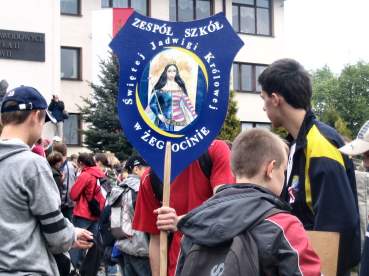 Ucxniowie ZS w �egocinie na X. Rajdzie Papieskim.