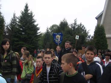 Ucxniowie ZS w �egocinie na X. Rajdzie Papieskim.