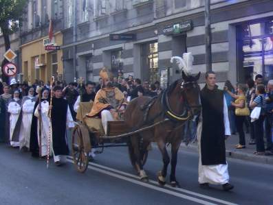 Inscenizacja "Wizyta Kr�la Kazimierza Wielkiego w Bochni".