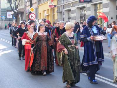 Inscenizacja "Wizyta Kr�la Kazimierza Wielkiego w Bochni".