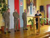 Go�cie z KO SG w Nowym S�czu w auli szkolnej.