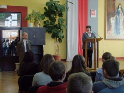 Wyk�ad dr Teofila Wojciechowskiego w ZS w �egocinie.