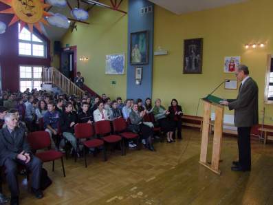 Wyk�ad dr Teofila Wojciechowskiego w ZS w �egocinie.