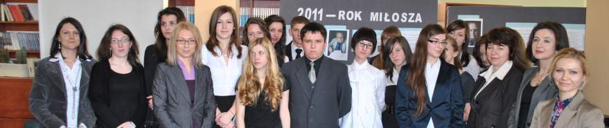 Uczestnicy Konkursu recytatorskiego Poezji Czes�awa Mi�osza w Bochni.