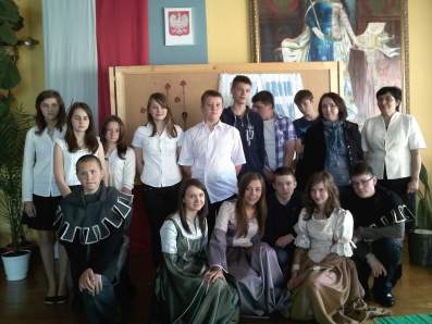 Pierwsza publiczna prezentacja projektu edukacyjnego w Gimnazjum w �egocinie.