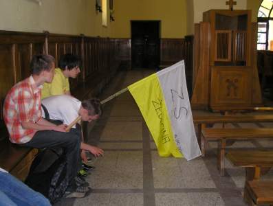 Grupa z ZS w �egocinie na XII Rajdzie Papieskim.