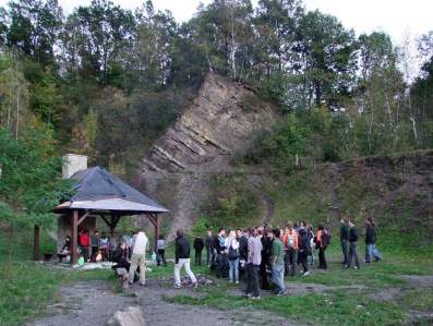 Ognisko w Parku Geologicznym.