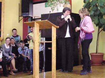 Spotkanie w szkolnej auli.