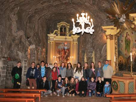 W Kopalni Soli w Bochni.