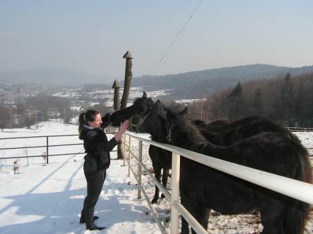 Zaj�cia hipiczne uczni�w klasy drugiej Stra�y Granicznej - 23.02.2013 r.