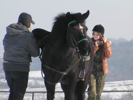 Zaj�cia hipiczne uczni�w klasy drugiej Stra�y Granicznej - 23.02.2013 r.