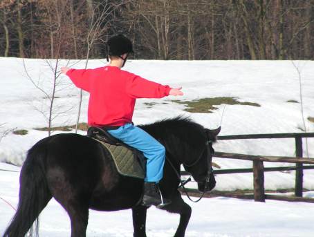 Zaj�cia hipiczne uczni�w klasy drugiej Stra�y Granicznej - 23.02.2013 r.