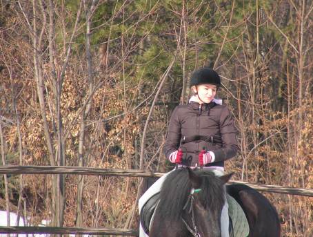 Zaj�cia hipiczne uczni�w klasy drugiej Stra�y Granicznej - 23.02.2013 r.