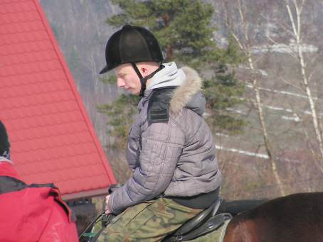Zaj�cia hipiczne uczni�w klasy drugiej Stra�y Granicznej - 23.02.2013 r.