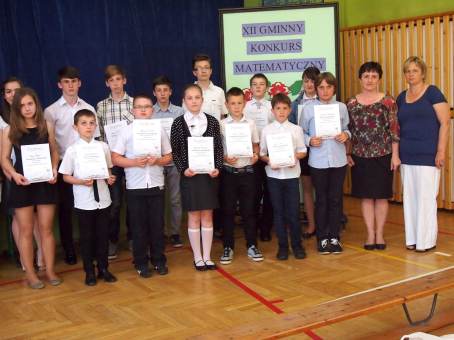XII Gminny Konkurs Matematyczny - 23.05.2014 r. 