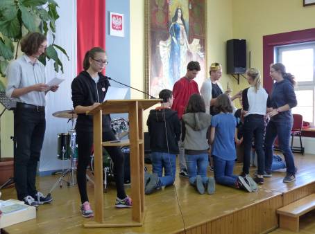 X. wymiana - po�egnalne sp[otkanie w szkolnej auli.