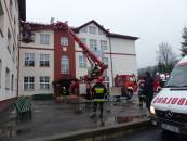 Pr�bna ewakuacja ze szko�y.