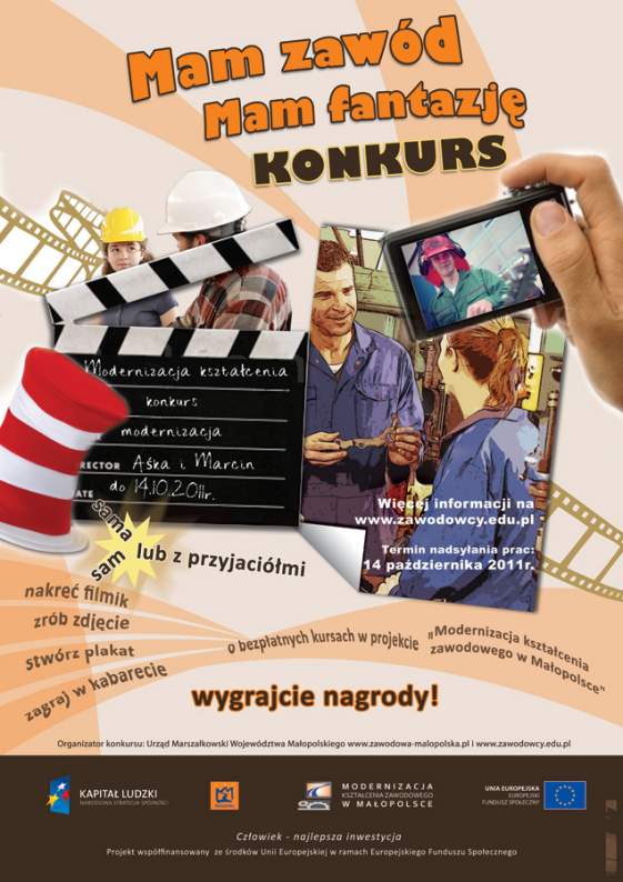Afisz Konkursu "Mam zaw�d. Mam fantazj�".