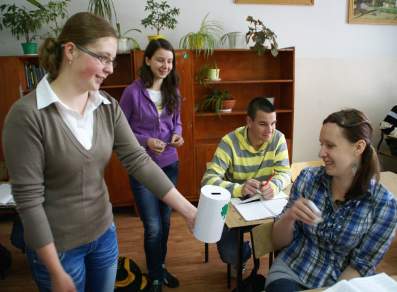 Kwesta w szkole na rzecz powodzian.