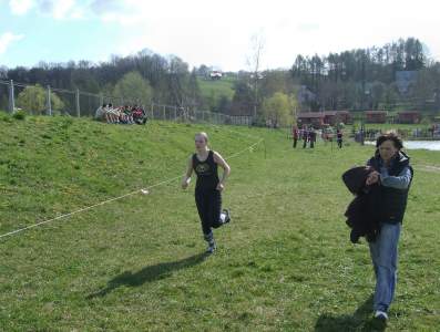 Finisz Joanny Szatan w biegu na 1 km.