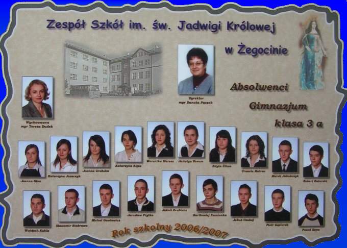 Absolwenci gimnazjum 2007 -klasa IIIa.