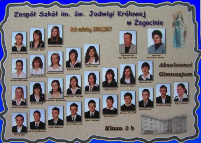 Absolwenci Gimnazjum w �egocinie - klasa III b.