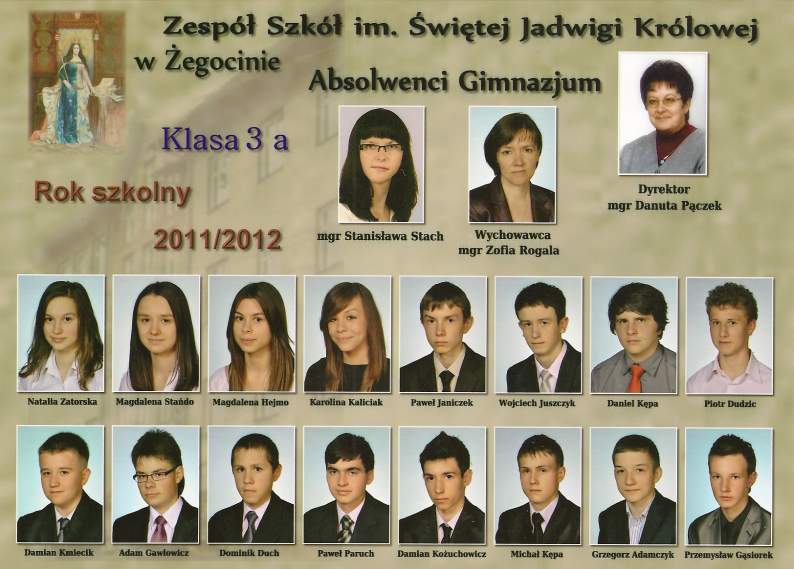 Alsolwencig imnazjum 2012 - III A.